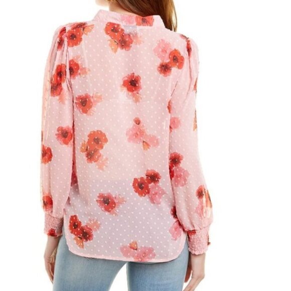 Bobeau Surplice Swiss Dot Blouse - Picture 2 of 13